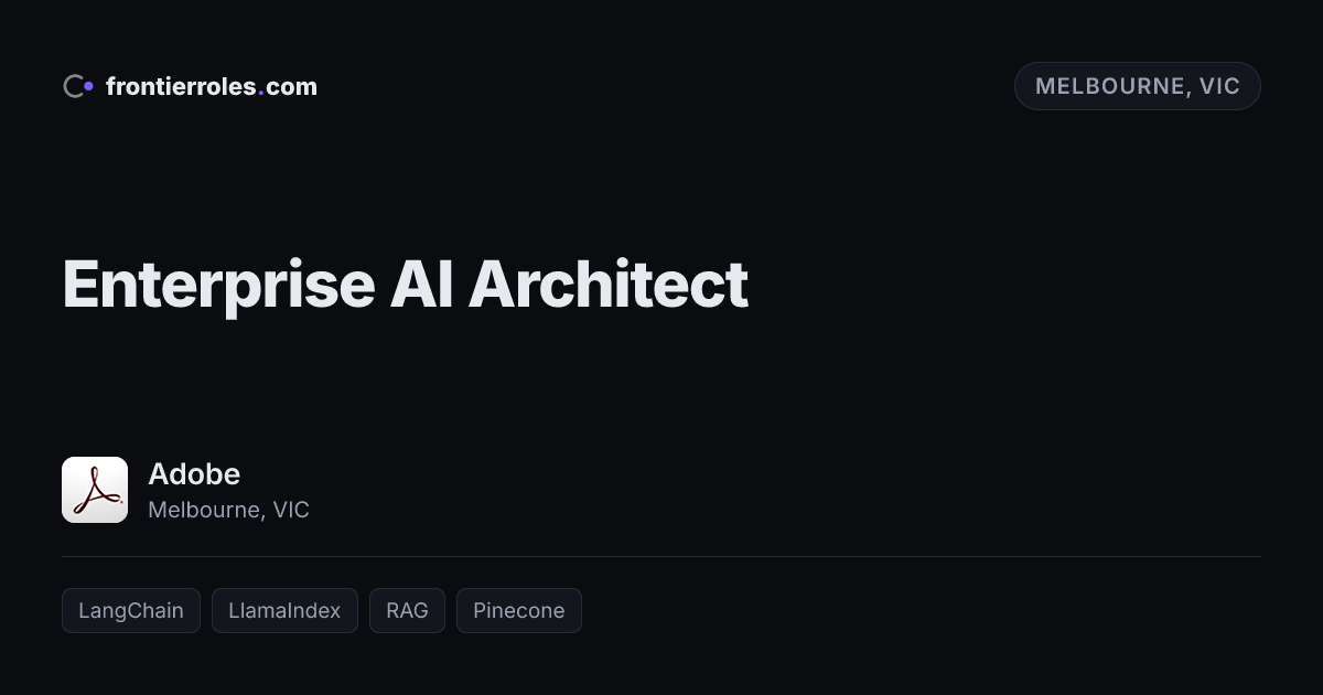 Enterprise AI Architect — Adobe