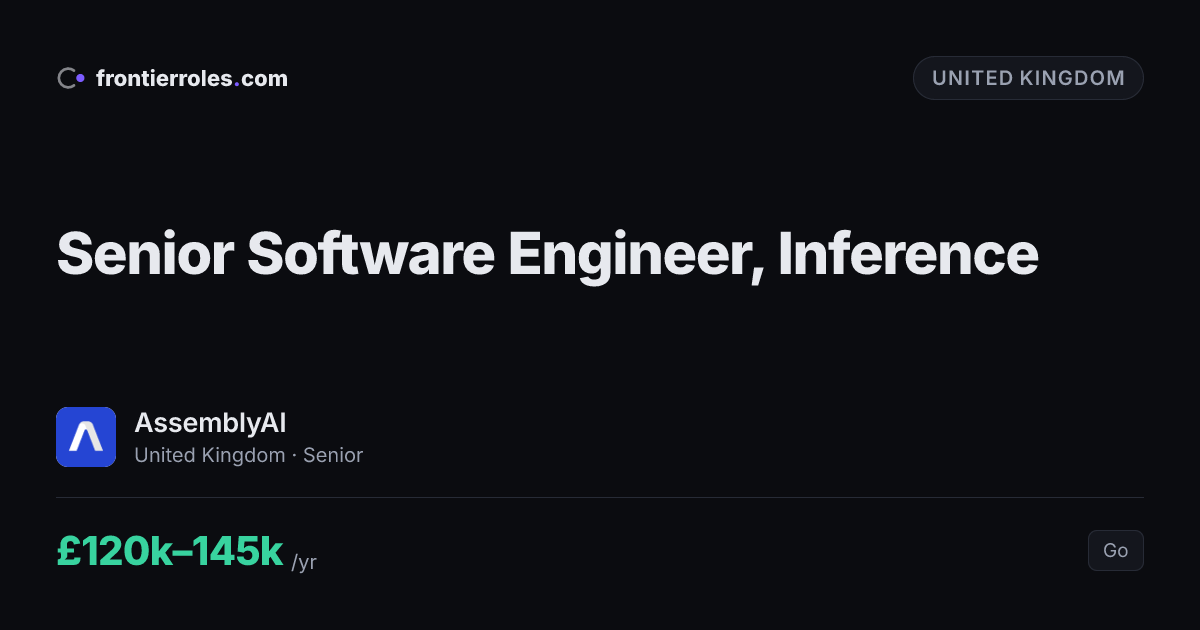 Senior Software Engineer, Inference — AssemblyAI