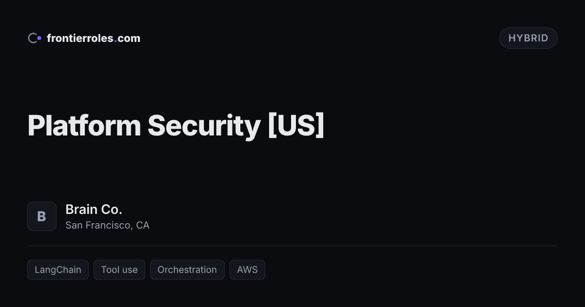 Platform Security [US] — Brain Co.