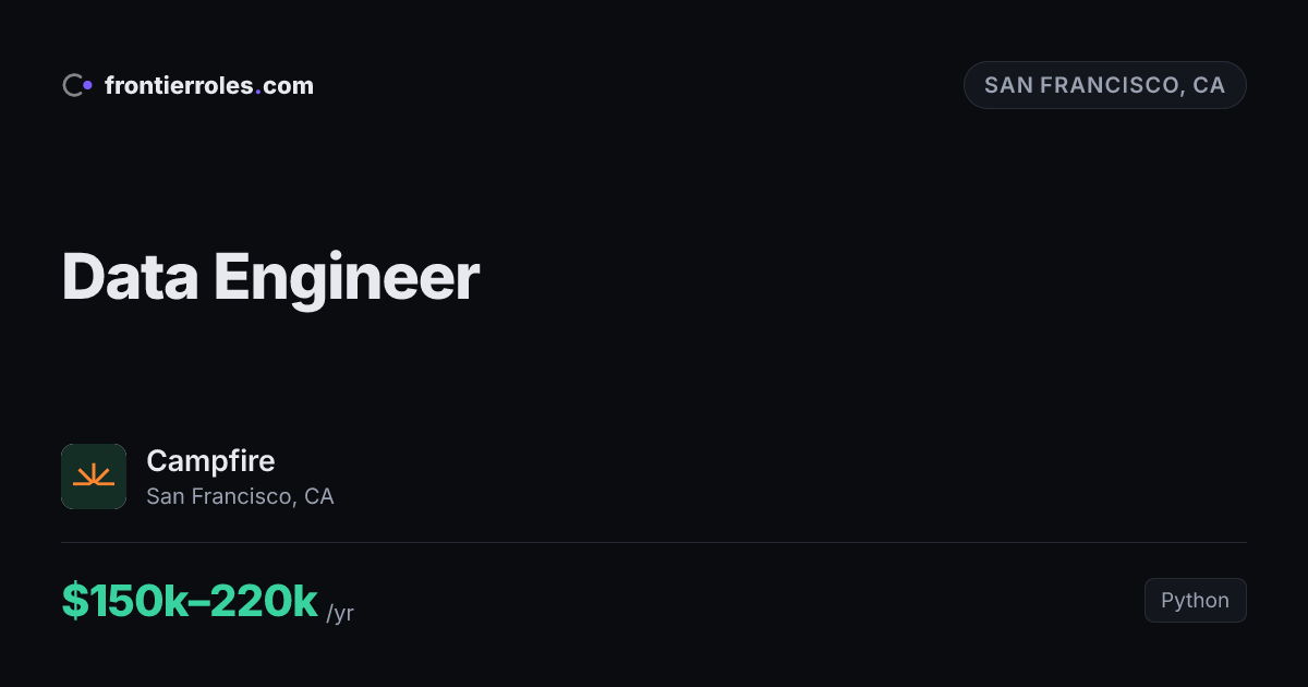 Data Engineer — Campfire