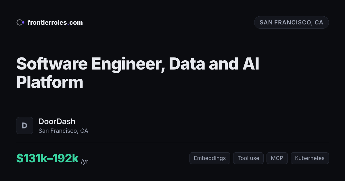Software Engineer, Data and AI Platform — DoorDash