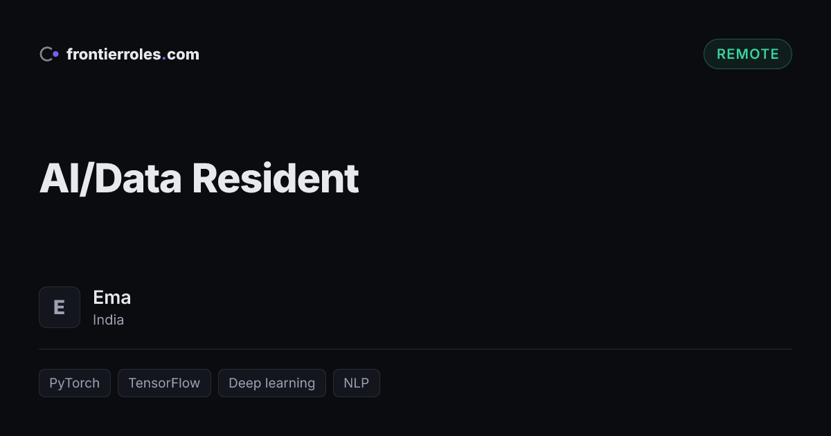 AI/Data Resident — Ema