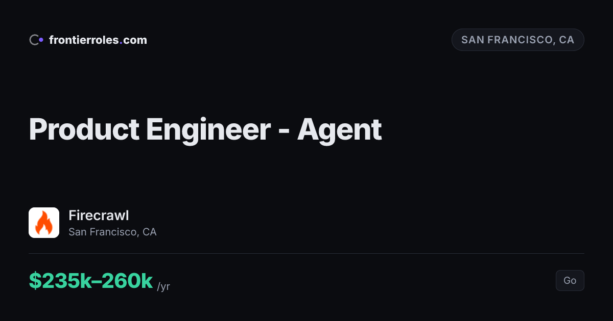 Product Engineer - Agent — Firecrawl