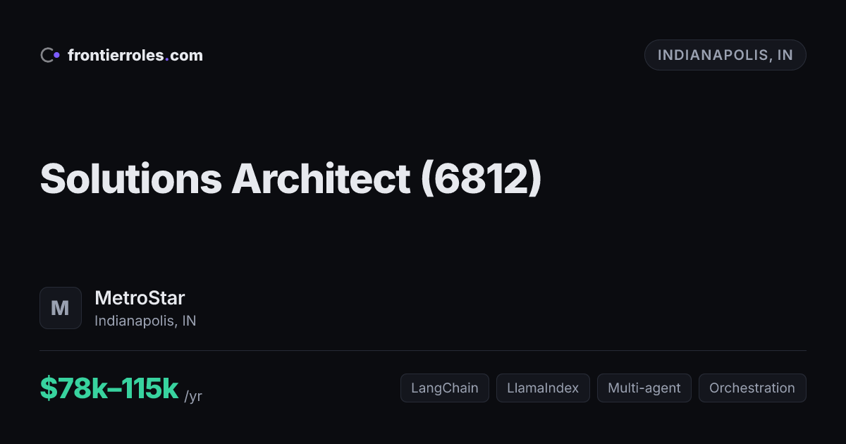 Solutions Architect (6812) — MetroStar