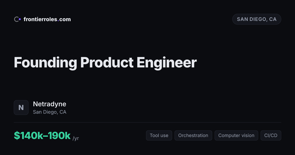 Founding Product Engineer — Netradyne