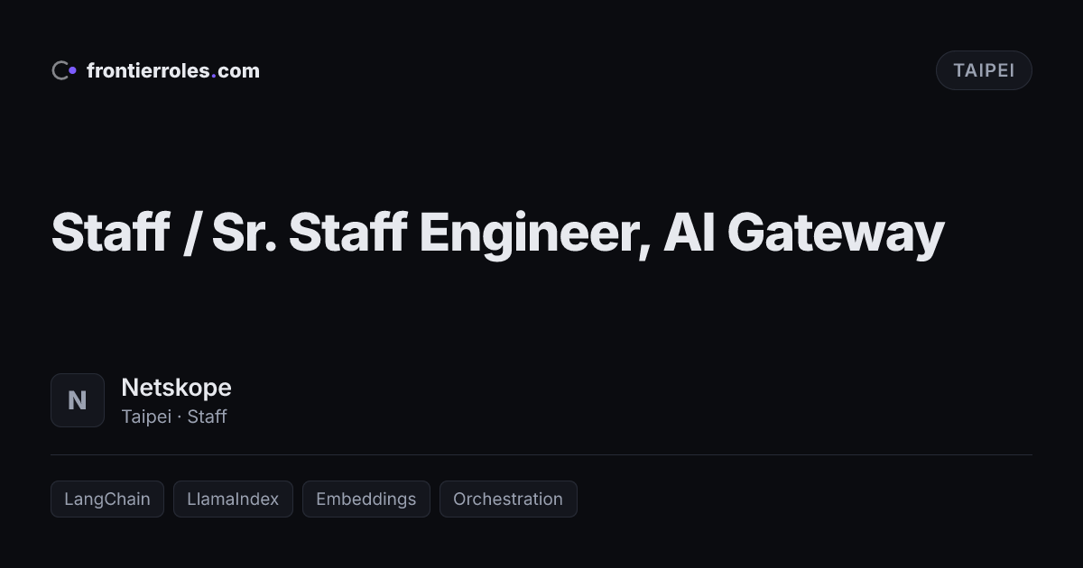 Staff / Sr. Staff Engineer, AI Gateway — Netskope