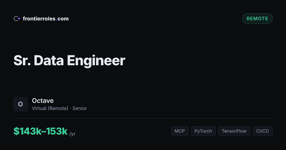 Sr. Data Engineer — Octave