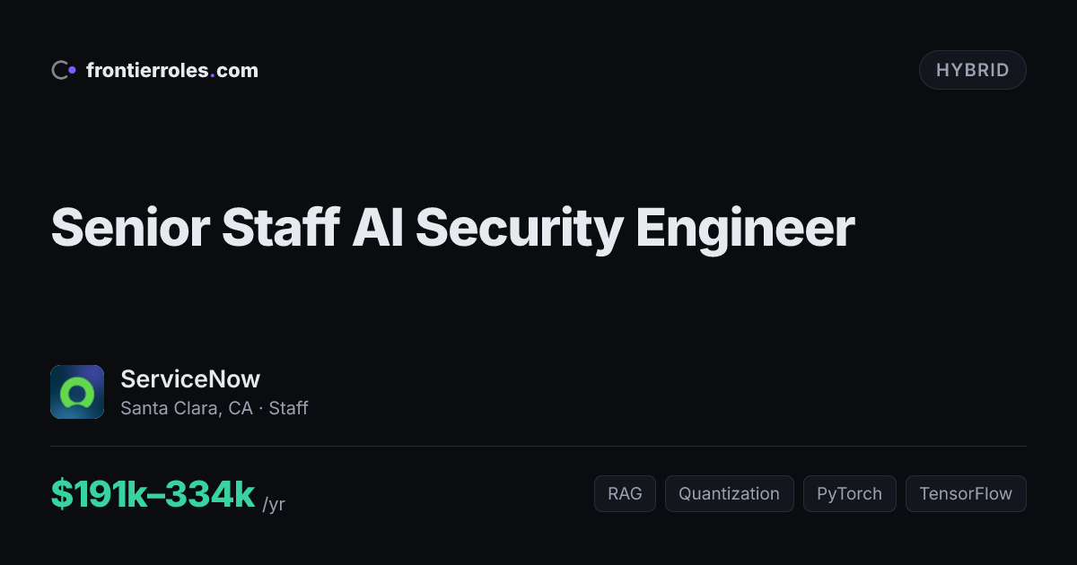 Senior Staff AI Security Engineer — ServiceNow