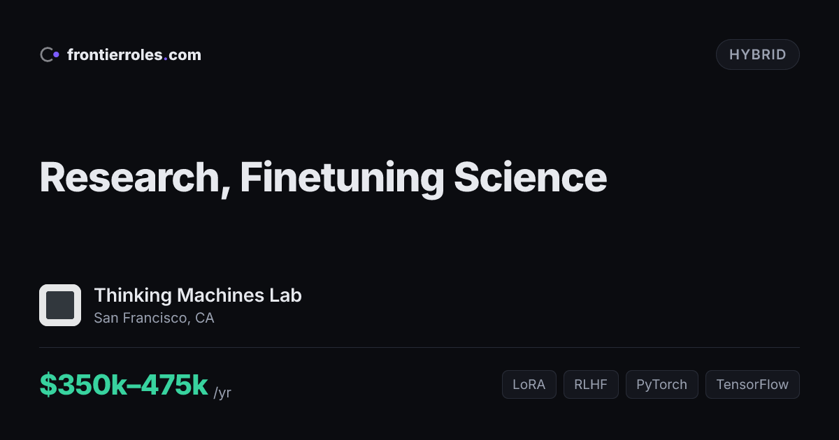 Research, Finetuning Science — Thinking Machines Lab