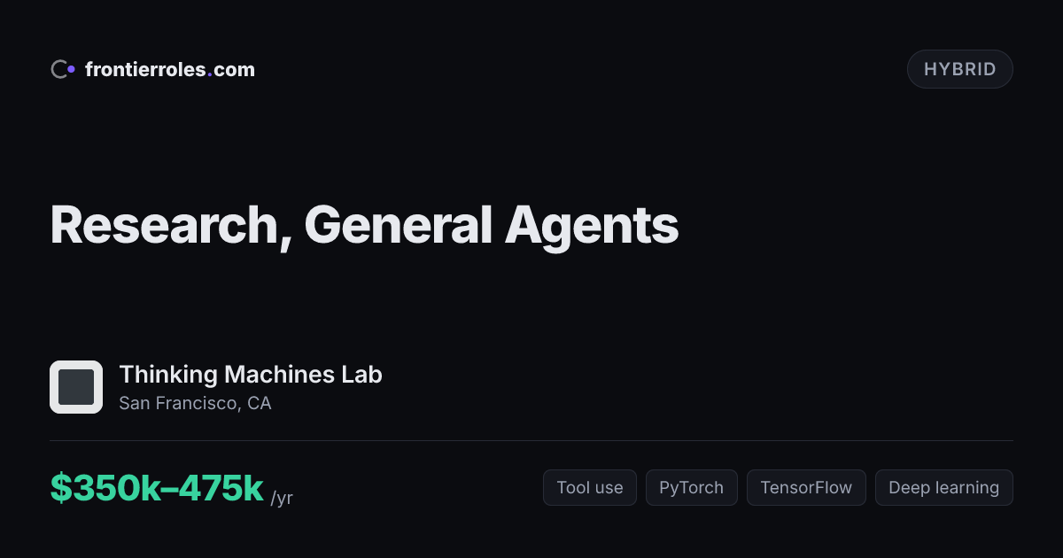 Research, General Agents — Thinking Machines Lab
