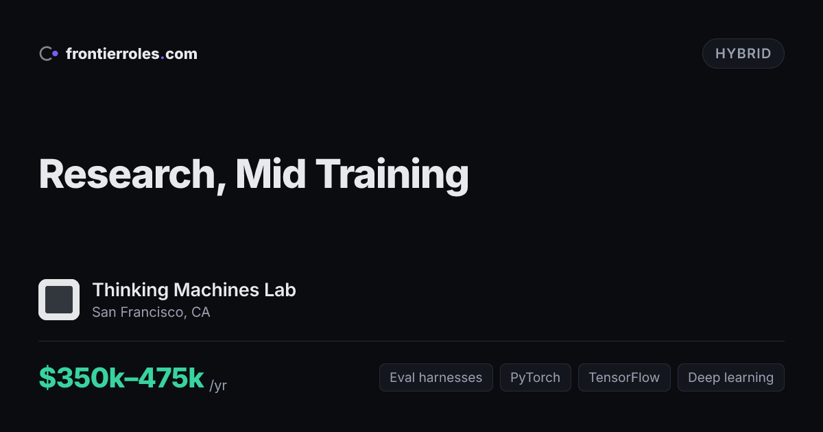 Research, Mid Training — Thinking Machines Lab