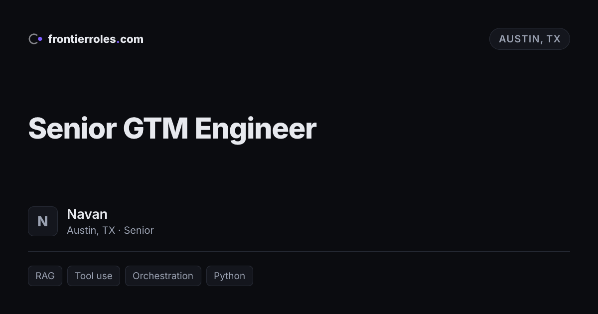 Senior GTM Engineer — Navan