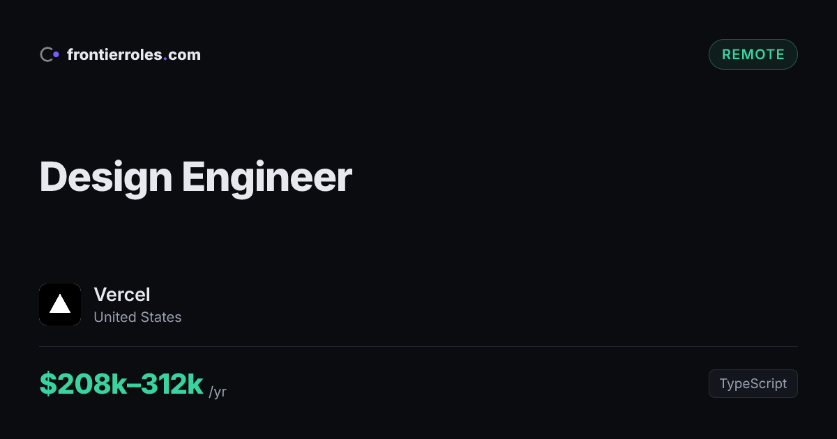 Design Engineer — Vercel